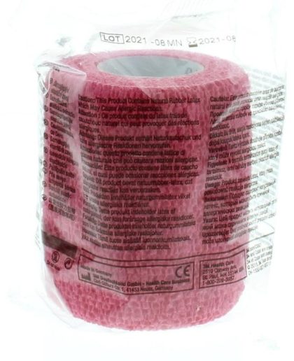 3M Coban zelfklevende zwachtel rood 7.5cm x 4.5m 1 Rol