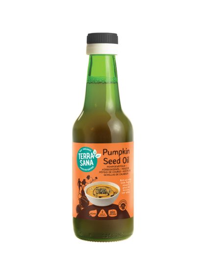 TerraSana Pompoenpit olie koudgeperst (in glas) bio 250 Milliliter