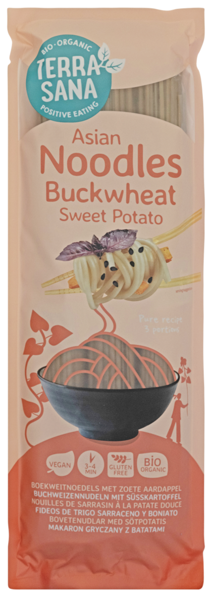 TerraSana Boekweitnoedels met zoete aardappel bio 250 Gram