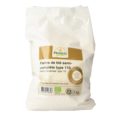 Primeal Half volkoren tarwemeel borsa 110 bio 1 Kilogram