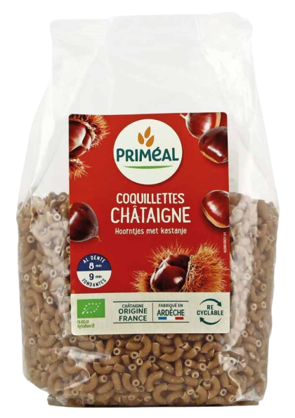 Primeal Hoorntjes met kastanje bio 500 Gram