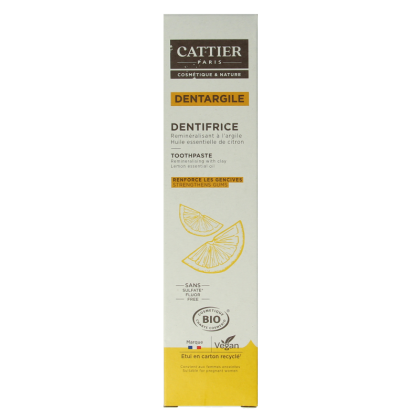 Cattier Tandpasta citroen 75 Milliliter