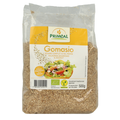 Primeal Gomasio volkoren sesamzaad en zeezout bio 500 Gram