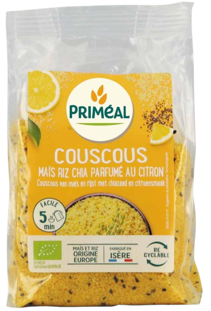 Primeal Couscous mais rijst en chia citroen bio 300 Gram