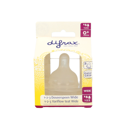 Difrax Flesspeen soft breed 1-2-3 2 Stuks