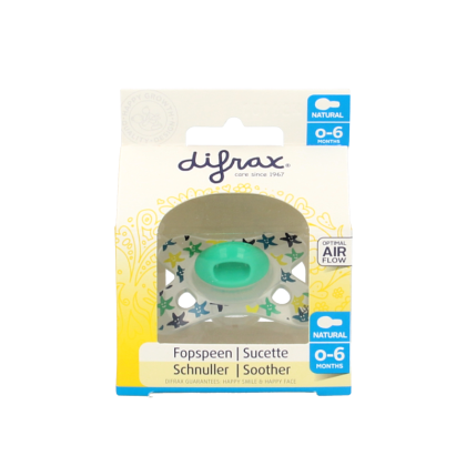 Difrax Fopspeen natural 0-6 maanden assorti 1 Stuks
