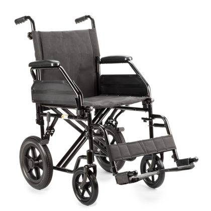 MultiMotion Transportrolstoel M9 (15 kg) | MultiMotion | Zitbreedte 50 cm | Opvouwbaar | Kleine wielen | Zwart | 10030011