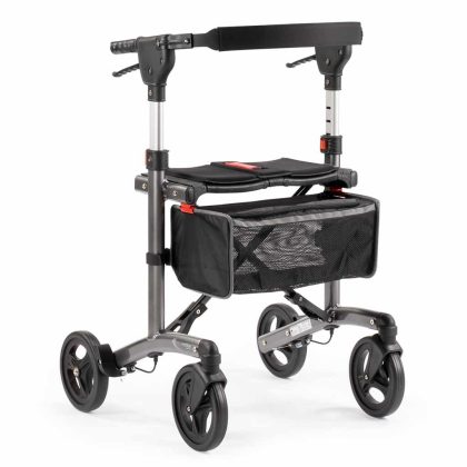 MultiMotion Lichtgewicht rollator Trollimaster RA60 (6,9 kg) | MultiMotion | Small | Weggewerkte remkabels | Antraciet | 10050001