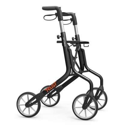 TrustCare Rollator Let's Move (5,4 kg) | TrustCare | Lichtgewicht rollator | Zonder remkabels | Kleur: Zwart | TCLMO201