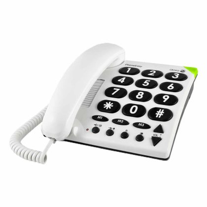 Doro PhoneEasy Seniorentelefoon met grote toetsen voor eenvoudig gebruik - 3 directe oproep toetsen voor familie | Doro