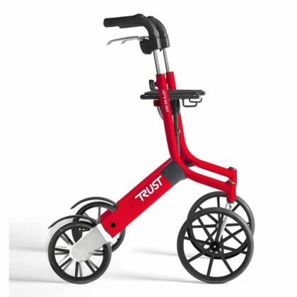 TrustCare Lichtgewicht rollator Let's Go Out (Buitenkansje) | Kies uw kleur : Rood | TrustCare