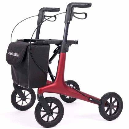 WheelzAhead Carbon All-in rollator | "Lengte persoon: Medium 145- 175 cm","Kies uw kleur: Rood" | WheelzAhead