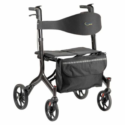 MultiMotion Rollator Light XL (9,6 kg) | MultiMotion | Antraciet | Tot 200 kg | Zitbreedte 55 cm | Extra sterke rollator | 10050014