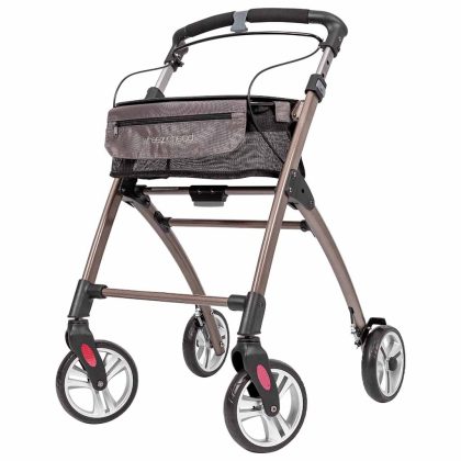 WheelzAhead Wheelz Ahead Indoor rollator (5,7 kg) | Binnen rollator | Met dienblad en opbergnetje | Brons/Bruin | WARO004 | WheelzAhead