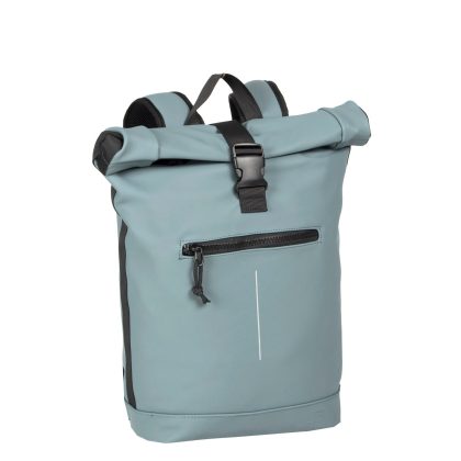 New Rebels Mart New York Zacht Blauw 21L Rugtas Rolltop Waterafstotend Laptop 15.6"