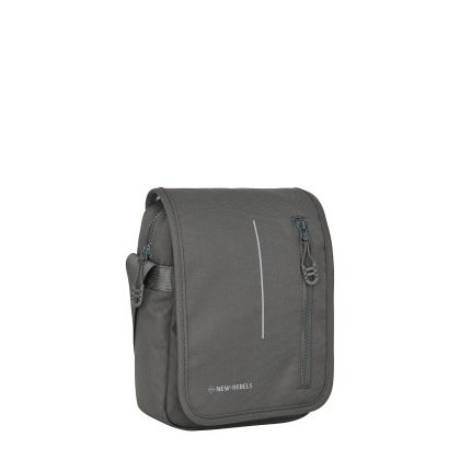 New Rebels Valor Cincinnati Flapover Antraciet - Waterbestendige Schoudertas - 2.9 L