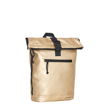 New Rebels Mart New York Metallic Goud 21L Rugzak Rolltop Waterafstotend Laptop 15.6"