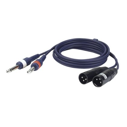 DAP FL44 - 2x mono Jack - XLR male 3P kabel 3 meter
