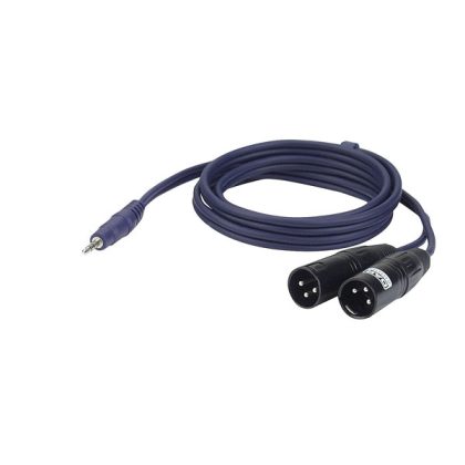 DAP FL46 aux kabel - stereo mini Jack > 2 XLR male 3pins 6 meter