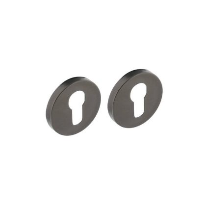 Intersteel Set ronde profielcilinderrozetten antraciet grijs