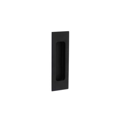 Intersteel Schuifdeurkom mat zwart rechthoek 120x40 mm blind