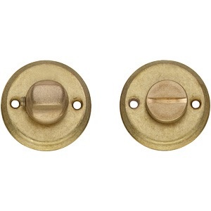 Intersteel WC slot rond schroefgaten messing getrommeld
