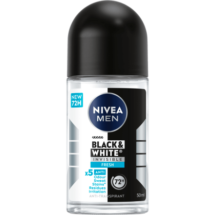 Nivea Nivea Men Deodorant Roller Black & White Invisible Fresh 50ml