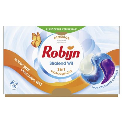 Robijn Robijn Wascapsules 3-in-1 Stralend Wit 15 stuks