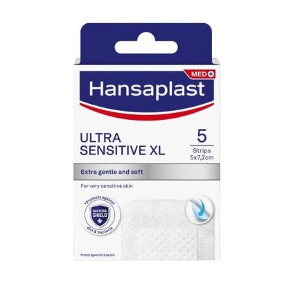 Hansaplast Hansaplast Ultra Sensitive XL 5cm x 7.2cm - Pleisters voor Gevoelige Huid