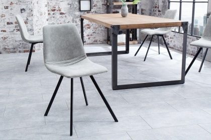 Invicta Interior Retro stoel AMSTERDAM CHAIR steengrijs design klassieker - 38364