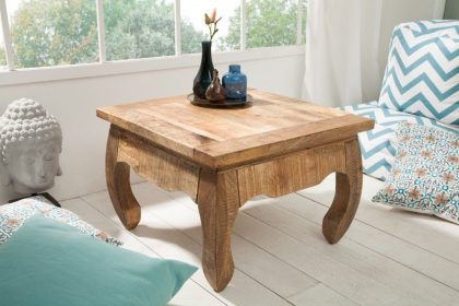 Invicta Interior Massieve salontafel OPIUM ANTIQUE Bijzettafel van natuurlijk mangohout 60 cm - 38638