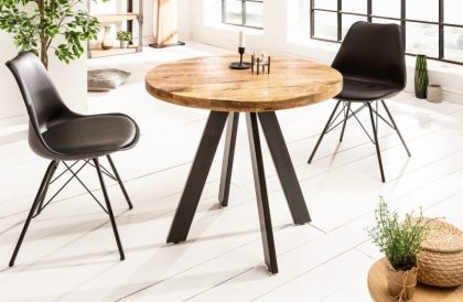 Invicta Interior Massieve eettafel IRON CRAFT 80cm rond naturel mangohout - 39400