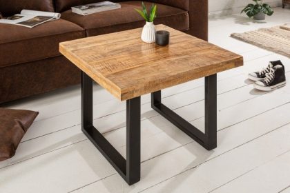 Invicta Interior Massieve salontafel IRON CRAFT 60cm mangohout industrieel design - 39873
