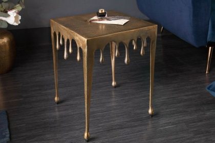 Invicta Interior Extravagante bijzettafel LIQUID LINE S 34cm goud druppelvormig design - 40639