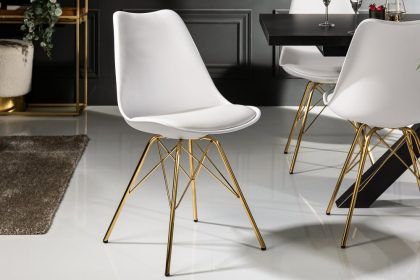 Invicta Interior Design stoel SCANDINAVIA MEESTERSTUK witgouden poten - 41698