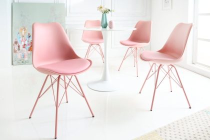 Invicta Interior Retro stoel SCANDINAVIA MEESTERSTUK roze - 42040