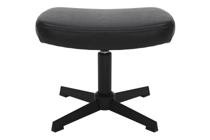 Invicta Interior Kruk VOGUE 45 cm, draaibaar, kunstleer, zwart, met zwart metalen frame - 47719
