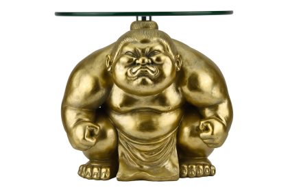 Invicta Interior Bijzettafel SUMO 30 cm rond glas goud - 48013