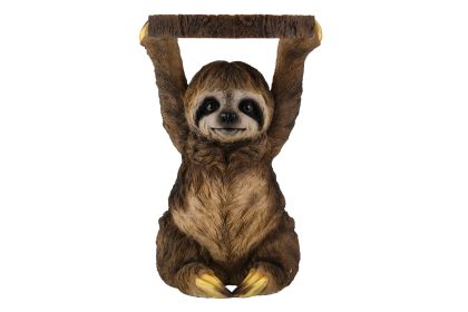 Invicta Interior Bijzettafel SLOTH 50cm handgemaakte luiaard sculptuur grijsbruin - 48010