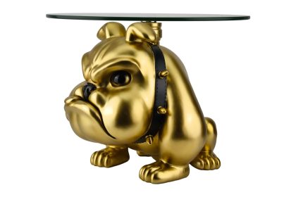 Invicta Interior Salontafel BULLDOG 55 cm, glas, goudkleurig - 48022