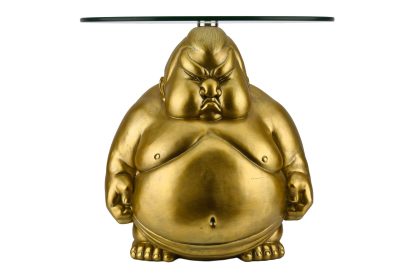 Invicta Interior Salontafel SUMO 55 cm rond glas goud - 48012
