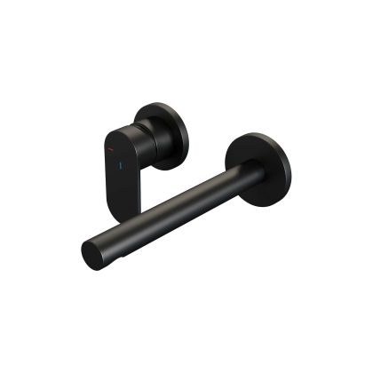 Brauer Black Edition inbouw wastafelmengkraan met rechte uitloop en rozetten - C2 mat zwart