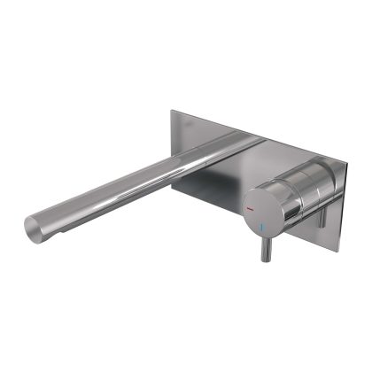 Brauer Chrome Edition inbouw wastafelmengkraan B1 met rechte uitloop en afdekplaat