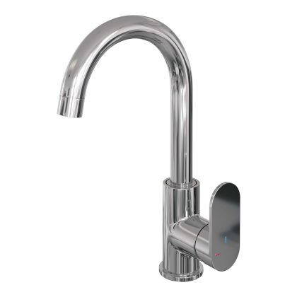 Brauer Chrome Edition hoge opbouw wastafelmengkraan met draaibare uitloop - model C chroom