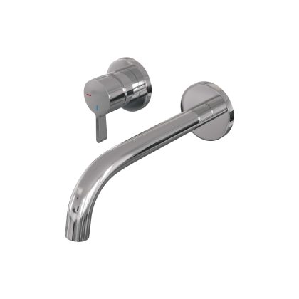 Brauer Chrome Edition inbouw wastafelmengkraan, gebogen uitloop, rozetten model E2 chroom