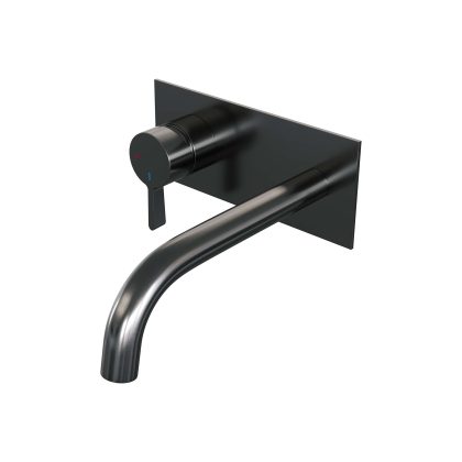 Brauer Inbouw wastafelmengkraan met gebogen uitloop - E2 gunmetal geborsteld PVD