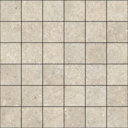 Baldocer Cerámica Stoneland Ivory mozaiek 5x5 op net van 30x30cm