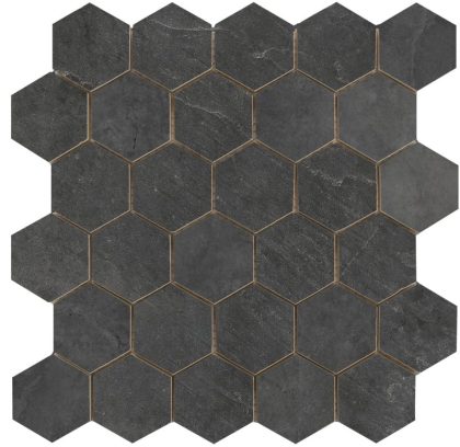 Cifre Cerámica Statale Black hexagon mozaiek op net van 26,3x27,4