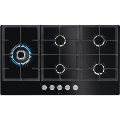 AEG 6000 serie Gas on Glass gas 90 cm HKB95820NB