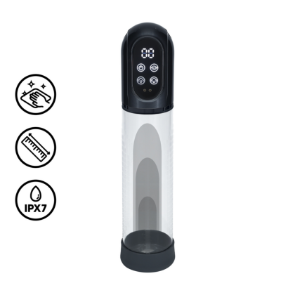 Pumped by Shots Engage - Automatische Waterdichte Penis Pomp en Masturbator - Gun Metal